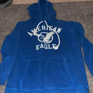 Blue American eagle hoodie.